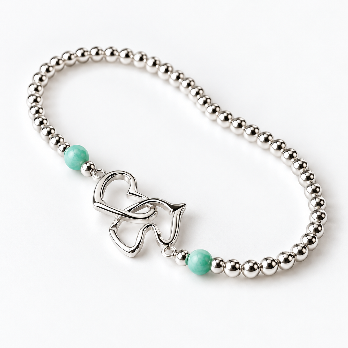 Pulsera Iberlina con cristales y mini corazón