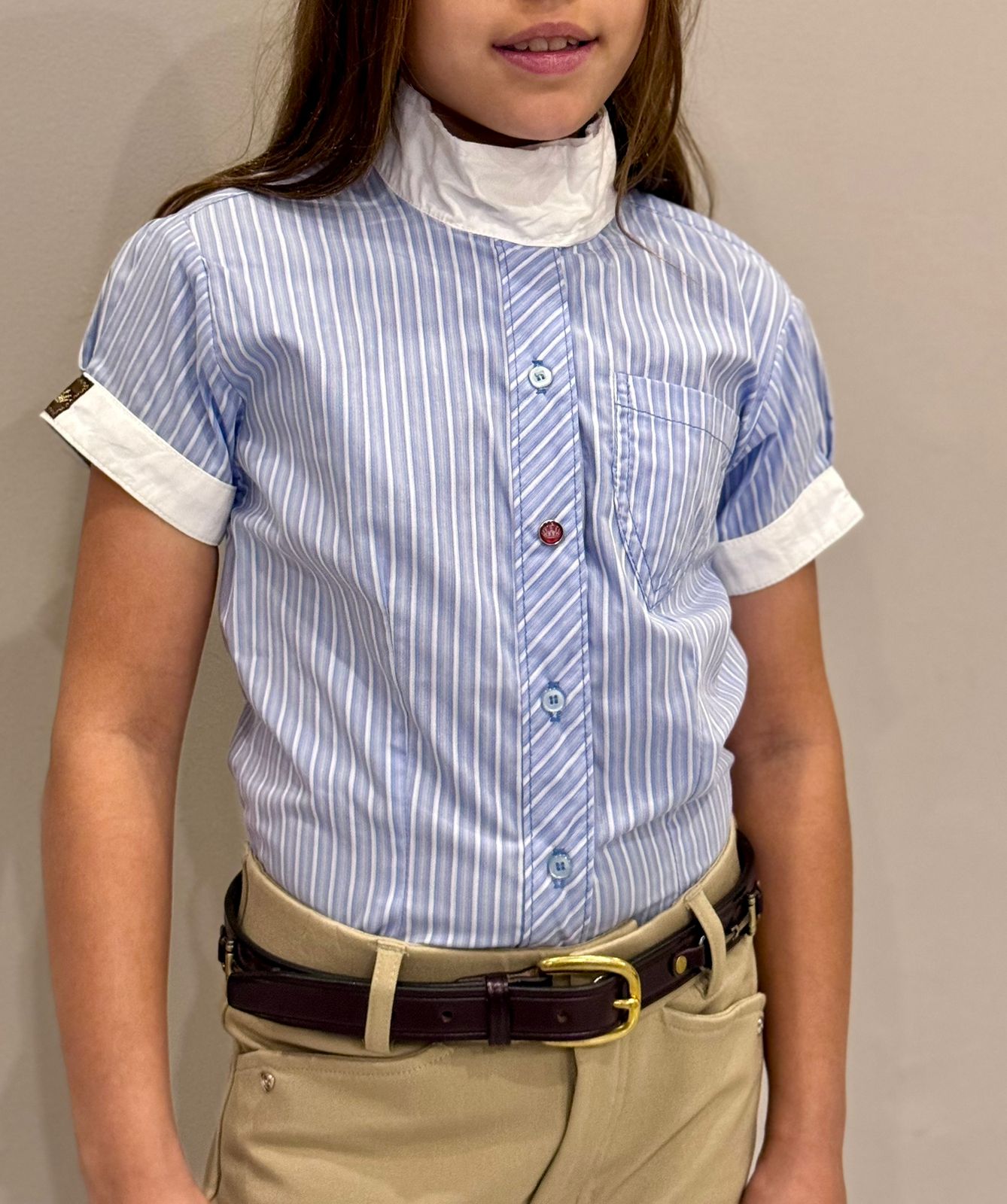 Blusa nacional azul de rayas p/Niñas