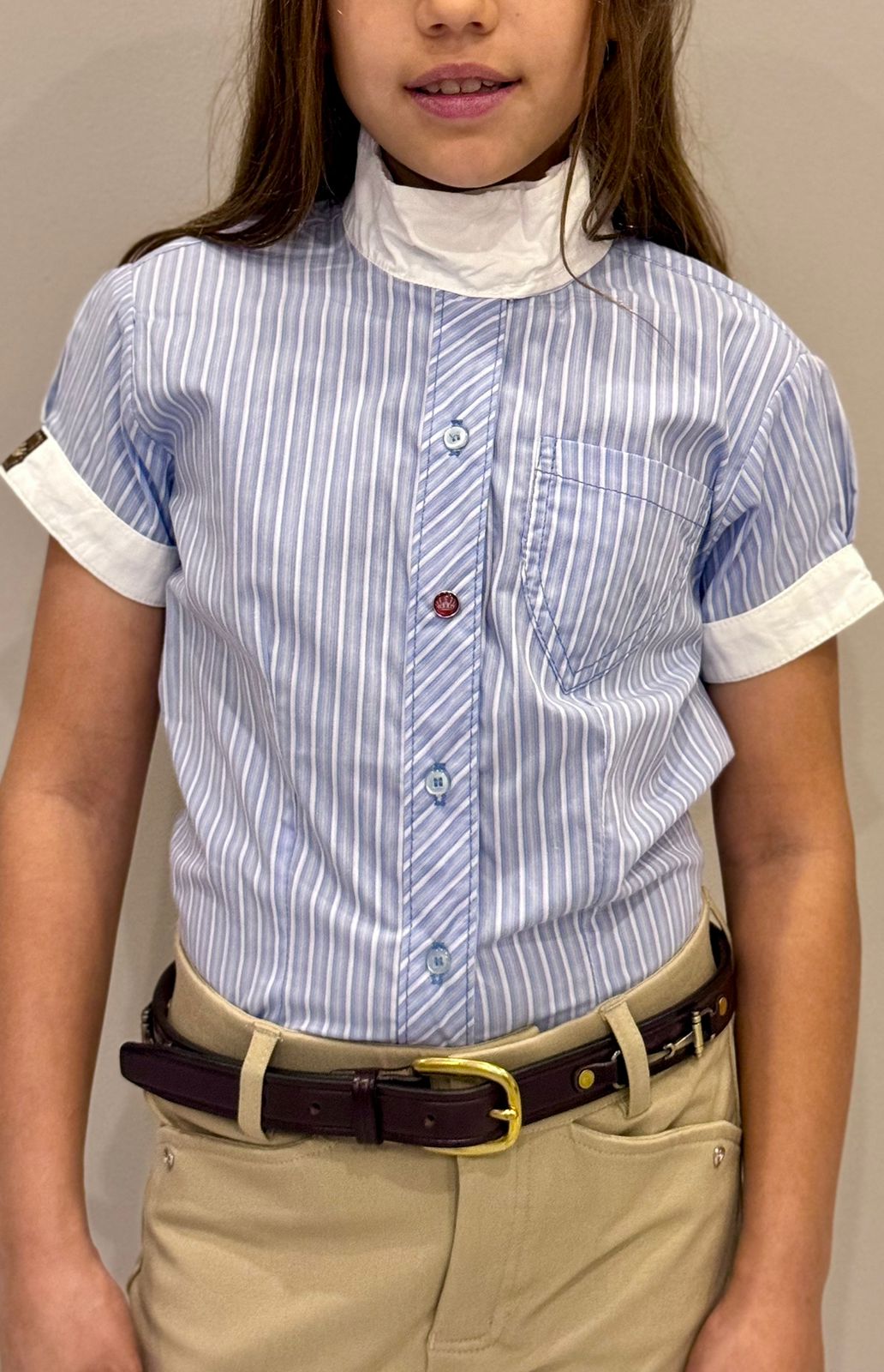 Blusa nacional azul de rayas p/Niñas