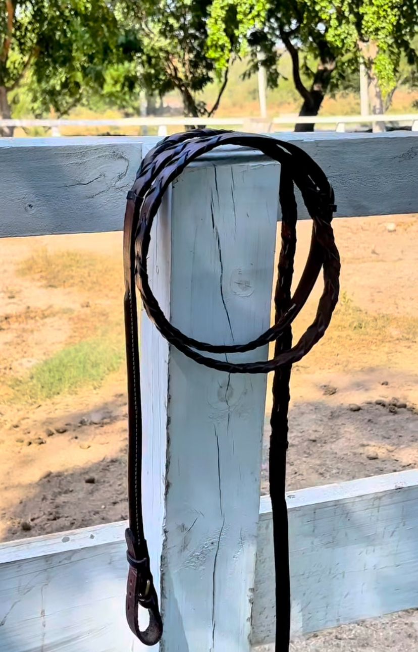 Rienda trenzada café