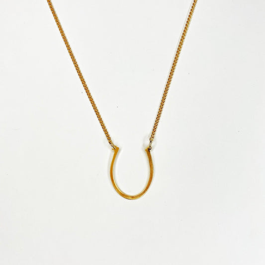 Thin horseshoe necklace (large)